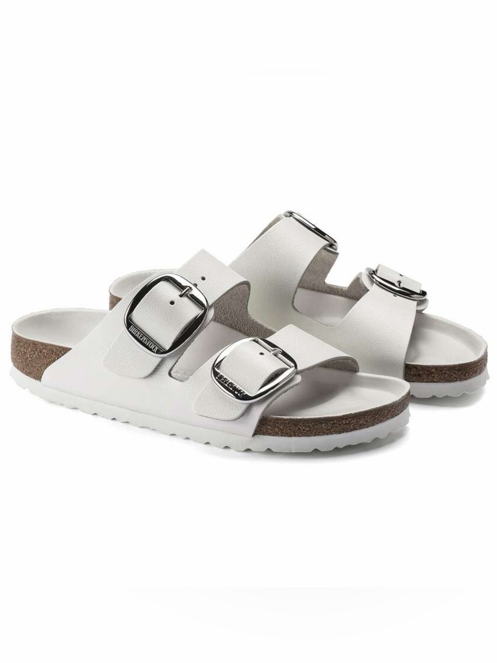 Birkenstock Arizona Big Buckle White Leather Sandals EU 38/7.5